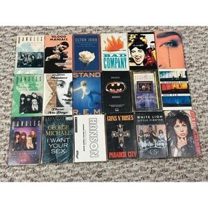 Cassingle Cassette Tape Lot 18 Singles Guns Roses George Michael Jett Bangles